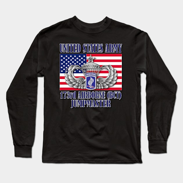 173rd Airborne Brigade- Jumpmaster (Senior Wings) Long Sleeve T-Shirt by Relaxed Lifestyle Products